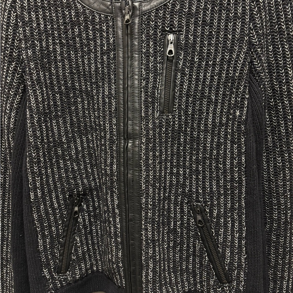 Rag & Bone Black and Gray Knit Jacket - Picture 3 of 4